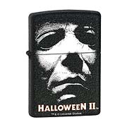 Halloween II Movie Mask Black Crackle Zippo Lighter